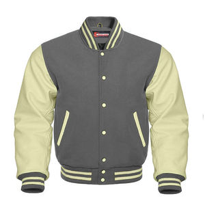 Chaqueta universitaria de gran tamaño con insignia de Club deportivo/lana OEM de buena calidad de tamaño unisex personalizada con chaquetas universitarias de cuero - Product Image 5