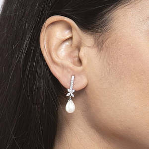 Boucles d'oreilles en argent sterling 925 de qualité supérieure avec perles pour femmes et filles, achetez de magnifiques accessoires de bijouterie - Product Image 6