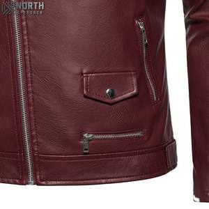 Chaqueta de cuero para hombre de alta calidad con decoración bordada, chaqueta de moda hecha en Pakistán, chaqueta de bombardero de corredor personalizada - Product Image 6