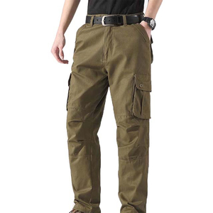 <b>Mens</b> Multi Pocket Cotton Cargo Pants Loose Fit Workwear <b>Trousers</b> Comfortable Outdoor Utility Pants <b>for</b> Daily and Industrial Use - Product Image 2
