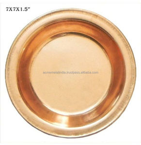 Plateau de service Fast Food en cuivre avec finition polie et poignée pratique, parfait pour les besoins de la cuisine et de la pâtisserie à domicile - Product Image 6