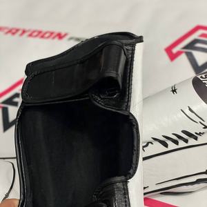 Protège-tibias de boxe et de Muay Thai personnalisés entièrement imprimés pour la vente en gros, équipement d'entraînement professionnel de kickboxing en cuir véritable - Product Image 4
