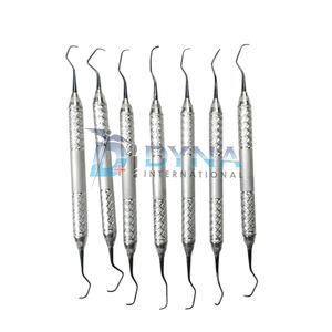 Juego de curetas Gracey de calidad superior de 7 piezas, Kit de instrumentos de higiene dental con revestimiento negro, fuente de alimentación Manual aprobada por CE - Product Image 6