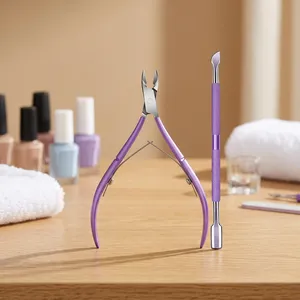 Coupe-ongles professionnels en acier inoxydable pour les ongles des doigts et des orteils, ouverture large, pour ongles épais, lame plate, pointe acérée, design simple - Product Image 3
