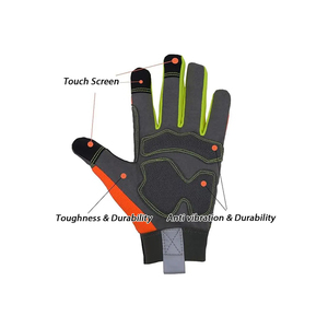 Guantes de alta visibilidad para Uso General Guantes de alta visibilidad Guantes DE SEGURIDAD reflectantes con revestimiento de goma antideslizante duraderos - Product Image 2