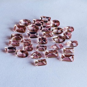 Morganite rose, couleur écrasée, zircone cubique vive et brillante, produit en vrac fait à la main, pierre précieuse pour la fabrication de bijoux - Product Image 1