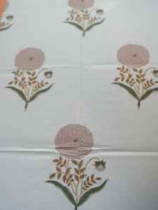 Nappe imprimée de bloc de main indien, nappes imprimées de bloc bleu, nappe de toile bleue de rectangle de longueur de plancher, couverture bleue - Product Image 3