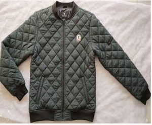 Veste matelassée à col montant pour homme, fermeture éclair sur le devant, coupe-vent, manteau d'hiver, couleur unie, style à manches régulières - Product Image 4