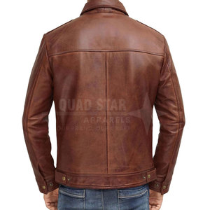 Chaqueta de cuero de diseño personalizado color sólido hombres chaqueta de invierno ropa de calle Gran oferta precio razonable chaqueta de cuero de los hombres - Product Image 4