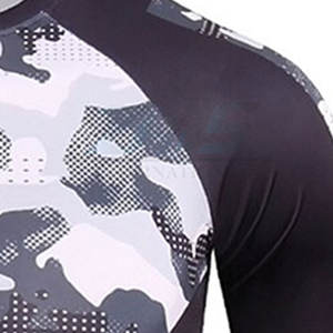 เสื้อออกกำลังกายแขนยาวแบบรัดรูปสำหรับผู้ชายเสื้อฟิตเนสพิมพ์ลายดิจิตอลสีตามสั่ง - Product Image 6