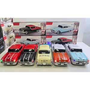 Enceinte sans fil au design vintage Chevrolet 1958, Bluetooth 5.0, audio portable pour téléphone portable avec lumières LED colorées - Product Image 4