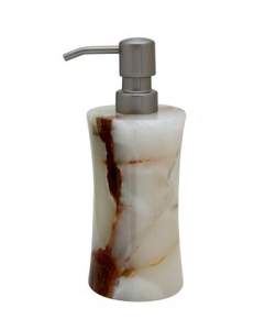 Polished Beige Marble Soap Dispenser, Ransome Marble Soap Dispenser, <b>Black</b> Marble Soap and Lotion Dispenser - Product Image 3