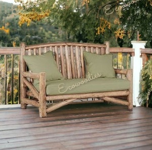 Sofá de bambú de lujo ecológico hecho a mano para exteriores, sofá de bambú de estilo moderno de 2 plazas para jardín, terraza, sofá de estilo sencillo - Product Image 1