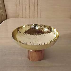 Cuenco de madera superior inferior de acero inoxidable, producto de alta calidad al mejor precio, cuenco de madera Natural, ensaladera de muestra personalizada - Product Image 2