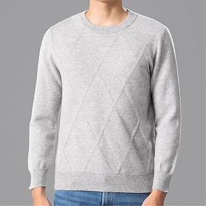Pulls en cachemire pour homme de haute qualité OEM, col roulé, automne et hiver, couleur unie, tricot décontracté, pull pour homme - Product Image 2