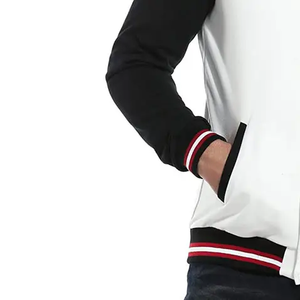 Gran oferta, chaquetas universitarias con logotipo personalizado para hombre, Mangas de piel de vaca a prueba de viento de alta calidad, bombardero largo de invierno, nuevo diseño de tela OEM - Product Image 2