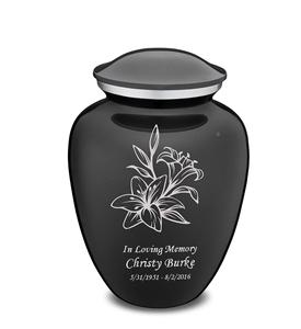 Urna de cremación personalizada negra de carbón para cenizas humanas, urna conmemorativa para adultos para hombre y mujer, urna decorativa para adultos de tamaño personalizado - Product Image 1