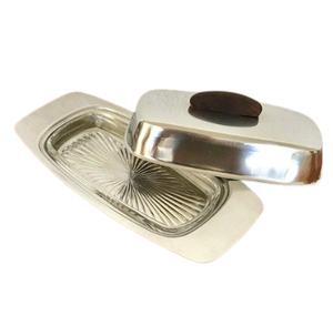 Beurrier en métal personnalisé, meilleur design, beurrier en acier inoxydable brillant argenté pour la maison, la cuisine, la table à manger - Product Image 1