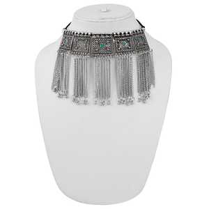 Collar de Plata Oxidada Geométrico Exquisito, el Más Vendido, para Boda, Accesorio Multicolor - Product Image 3