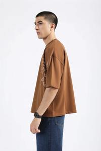 Camisetas de Manga Corta 100% Algodón con Logotipo Personalizado al por Mayor, Camisetas Extra Grandes, Sólidas, de Corte Cuadrado, Ecológicas para Hombre - Product Image 3