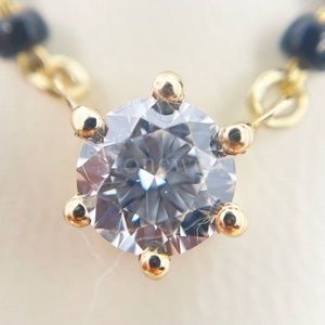 Stonewels Elegant Round Solitaire Mangalsutra Bijoux de mariage en or jaune avec un superbe mélange traditionnel de diamants - Product Image 6