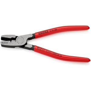 Outil de sertissage de cosses de câble KNIPEX avec revêtement plastique poli, longueur totale de 180 mm pour AWG 20 10, accessoires de gestion des câbles - Product Image 5