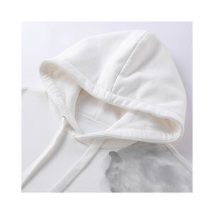 Jersey de invierno ecológico de algodón orgánico vintage de peso pesado personalizado de fabricante de ropa de calle, Sudadera con capucha estampada, dobladillo crudo de ajuste Regular - Product Image 5