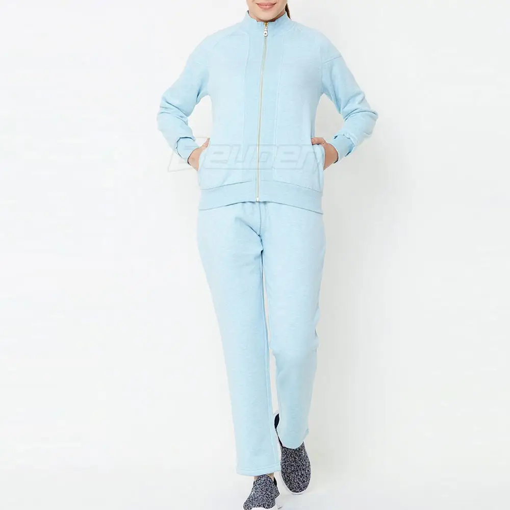 Women Customized Contrast New Style Striped Women jogging suit/ Custom Stand Collar Women jogging suit