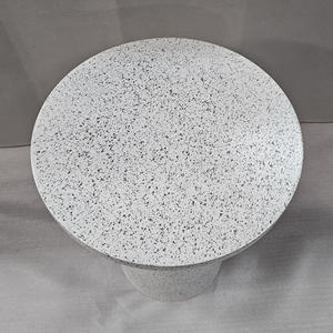 Table basse ronde moderne en métal moucheté blanc Tabouret de rangement pliable pour hôtel et salle à manger pour petit salon et décoration intérieure - Product Image 3