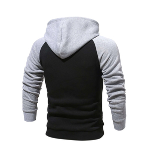 Sudadera con capucha con cordón de manga raglán de bloque de Color para hombre, jersey para hombre 55% algodón 45% poliéster Unisex calidad Premium OEM - Product Image 2