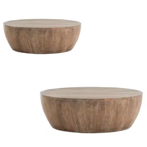Table basse ronde en bois naturel Mobilier d'intérieur et d'extérieur de style moderne à bon prix Fait à la main - Product Image 5