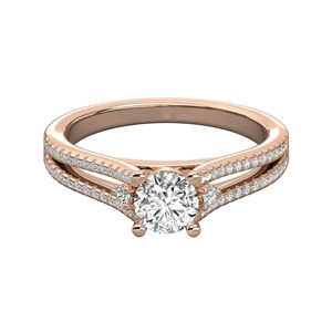 แหวนหมั้นเพชรตัดทรงกลมตัวชี้ - Product Image 3