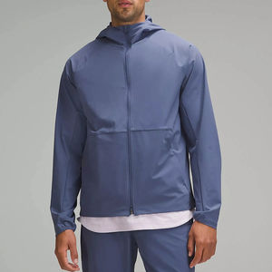 Ensemble de vêtements de sport avec étiquette personnalisée veste zippée coupe-vent ensemble court vêtements de plein air survêtements à capuche costumes de sport pour hommes - Product Image 1