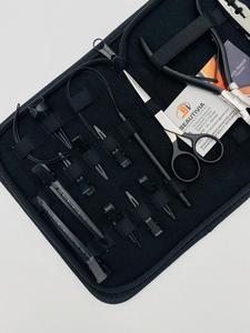 Kit d'outils de retrait de pince d'applicateur de micro anneau en acier inoxydable de qualité chirurgicale en vente en gros Extension de cheveux réutilisable noir mat - Product Image 5