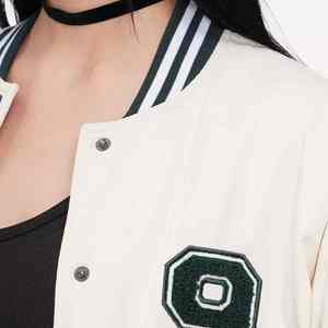 High Quality <b>Women</b> Letterman Varsity <b>jacket</b> 100% Fleece fabric <b>lightweight</b> Chenille Embroidered Patchwork Custom Logo - Product Image 3