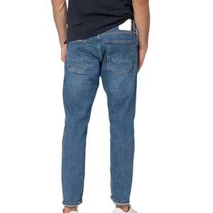 Jean en denim déchiré à taille mi-haute pour homme, coupe crayon, respirant, avec trous aux genoux, logo personnalisé, OEM, style urbain, bio - Product Image 3