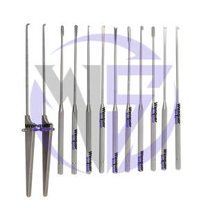 Ensemble d'instruments chirurgicaux orthopédiques pour arthroscopie du genou Wenquar : curettes, limes osseuses et sonde à lame banane pour cartilage - Product Image 6