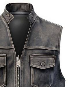 เสื้อเชิ้ตวินเทจสีเทาสีเทาติดกระดุมเม็ดเดียวให้ความอบอุ่นน้ำหนักเบากันน้ำจากโรงงานหนังแท้ - Product Image 4