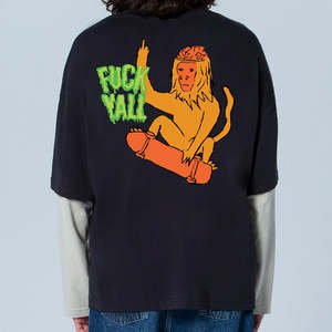 Camiseta de Algodón de Doble Capa para Hombre, Estilo Urbano, con Diseño Personalizado Estampado - Product Image 5