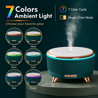 Humidificateur d'air intelligent à arrêt automatique 3 vitesses, 500 ml, rechargeable par USB, diffuseur d'arômes ultrasonique, minuterie 6h, humidificateur d'air portable