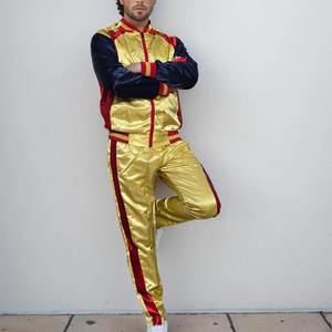 ชุดวอร์มผ้าซาตินไนลอนสำหรับผู้ชายชุดวิ่งออกกำลังกายสีพื้นมีซิปออกแบบได้ตามต้องการสำหรับฤดูหนาว - Product Image 6