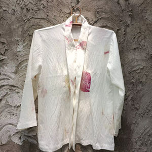 ECOPRINT Kebaya traditionnel indonésien pour femmes été coton matériel - Product Image 1