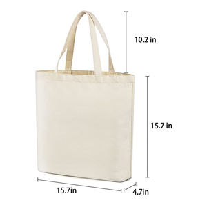 กระเป๋าผ้าแคนวาสพิมพ์ลายตามสั่ง รับทำโลโก้และสีตามต้องการ กระเป๋าใส่ของชำ ผ้าฝ้ายออร์แกนิค - Product Image 2