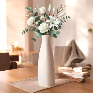 Élégant vase à fleurs en céramique de conception nordique blanche pour la décoration et les occasions de Noël de l'hôtel à la maison en 2025 - Product Image 6