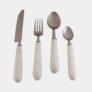 Directo de fábrica India Tamaño personalizado y acabado Cubiertos de alta calidad Juego de cubiertos de plata de acero inoxidable moderno - Product Image 5