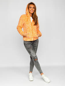 เสื้อมีฮู้ดแบบสวมหัวมีซิปคอสูงสำหรับผู้หญิงเสื้อขนแกะเชอร์ปาเสื้อลำลองเสื้อเปล่าแบบสวมหัวชุดวอร์มแบบสวมหัวเปิดไหล่ - Product Image 5