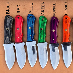 Cuchillo de caza de acero J2 hecho a mano mango de palisandro Natural cuchillo de vaquero desollado personalizado con Funda de cuero - Product Image 5