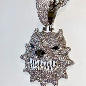 Colgante de León de alta calidad, plata esterlina con colgante de moissanita VVS helado, probador de diamantes para joyería de Hip Hop - Product Image 4