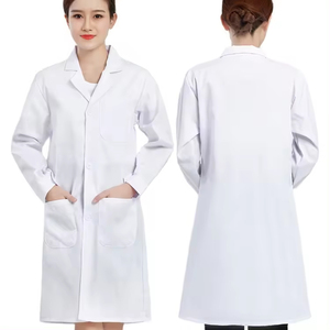 Promoción personalizada Hospital Medical Lab Doctor Coats chaqueta uniforme hombre mujer médicos bata blanca hombres - Product Image 1