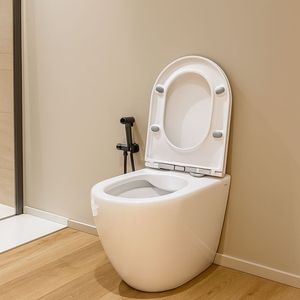 Vase sur pied en céramique blanc brillant avec dos au mur Design People Model Single Pack - Product Image 2